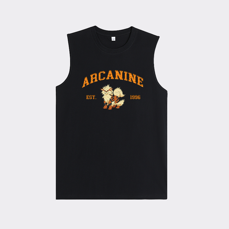 Arcanine Adorable Anime-Themed Embroidered T-Shirt,Crewneck,Hoodie-Trendy Versatile and a Thoughtful Gift for Friends,H-C-711
