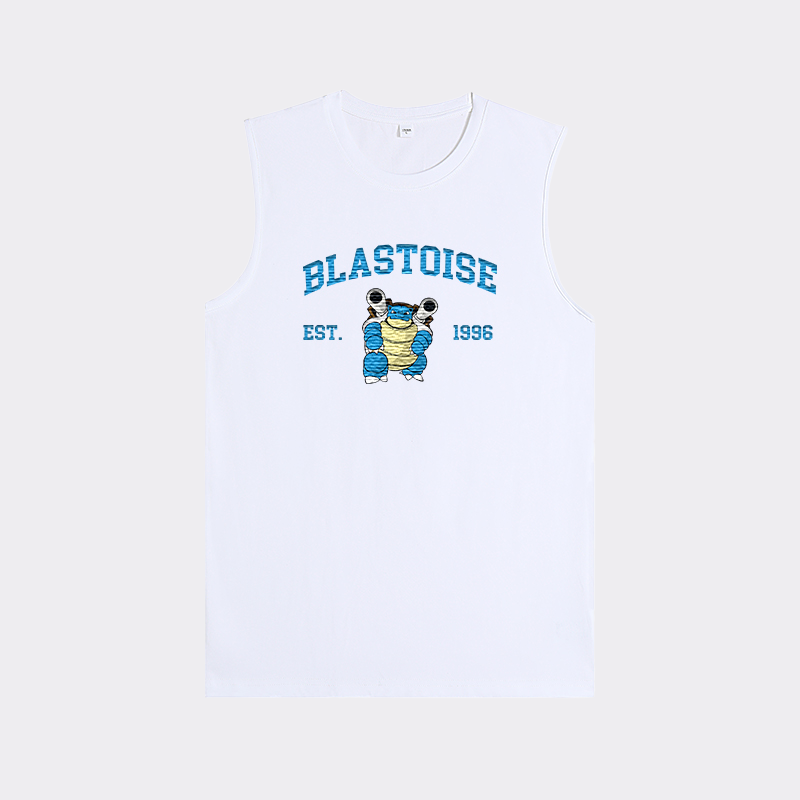Blastoise Adorable Anime-Themed Embroidered T-Shirt,Crewneck,Hoodie-Trendy Versatile and a Thoughtful Gift for Friends,H-C-712