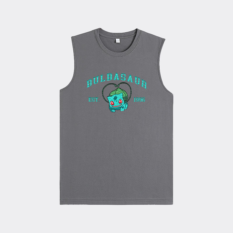 Bulbasaur Adorable Anime-Themed Embroidered T-Shirt,Crewneck,Hoodie-Trendy Versatile and a Thoughtful Gift for Friends,H-C-713