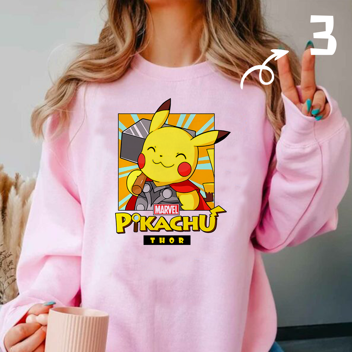 Marvel Series Hero Pikachu Unisex Pokémon T-Shirt,Crewneck,Hoodie,H-C-775