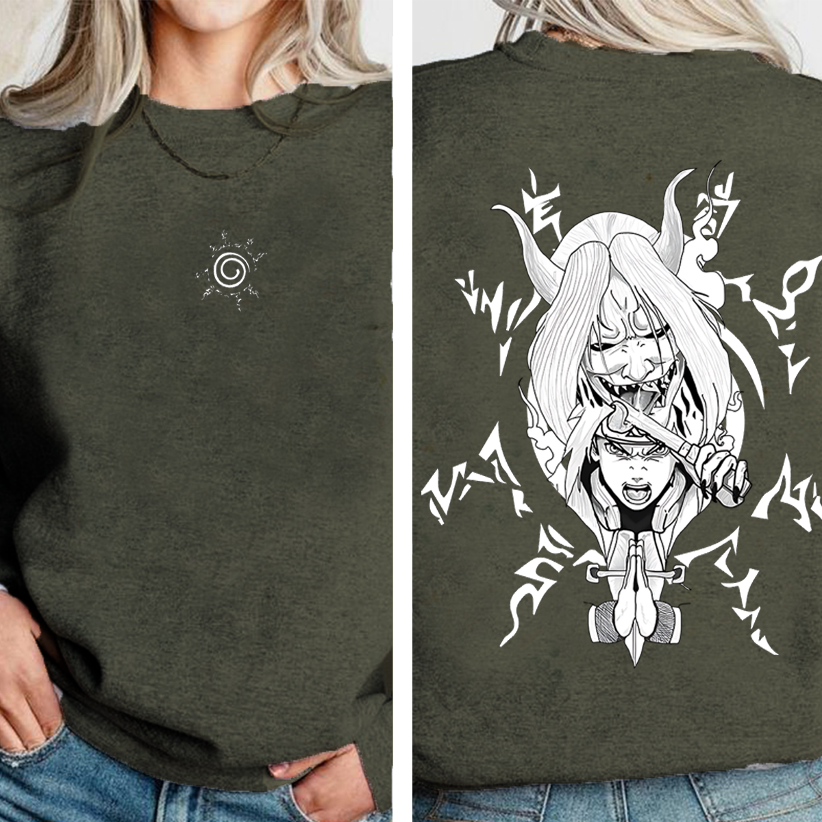 Kushina Uzumaki Naruto Cool Washed Vintage Unisex T-Shirt,Crewneck,Hoodie,H-C-871