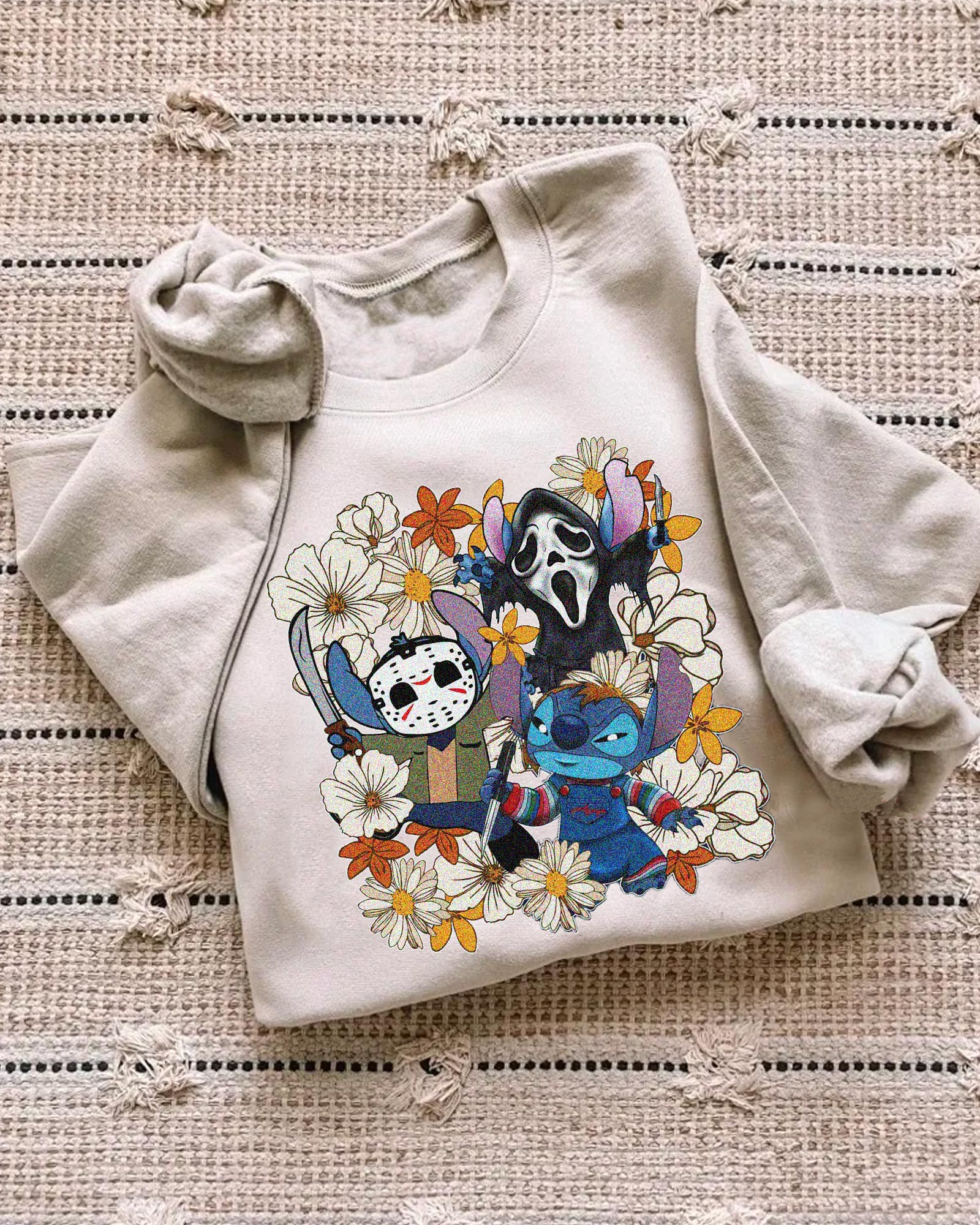 Stitch And LiLo Party Halloween T-Shirt,Crewneck,Hoodie For Gift,H-C-136