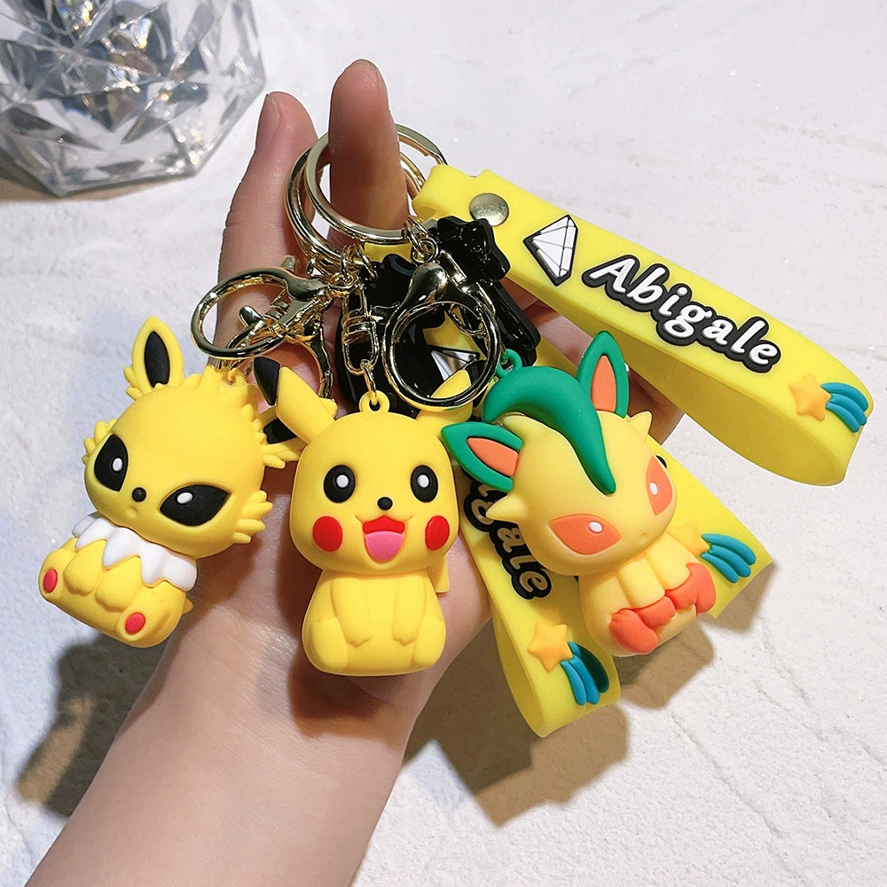 Cartoon Pikachu Keychain Accessory,Cute Backpack Pendant Gift,008