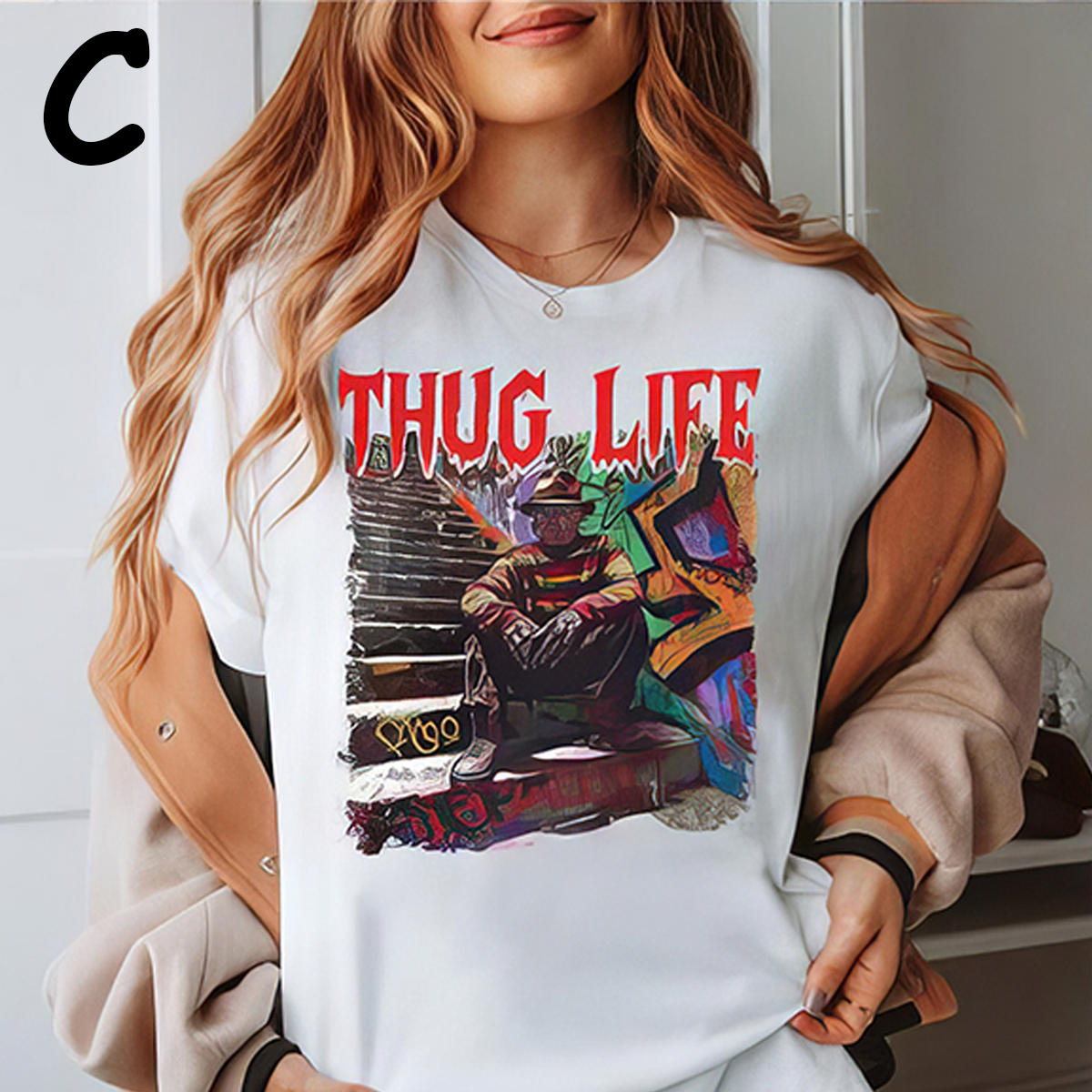 THUG LIFE Halloween Horror Characters T-shirt,Crewneck,Hoodie,TS-C-084