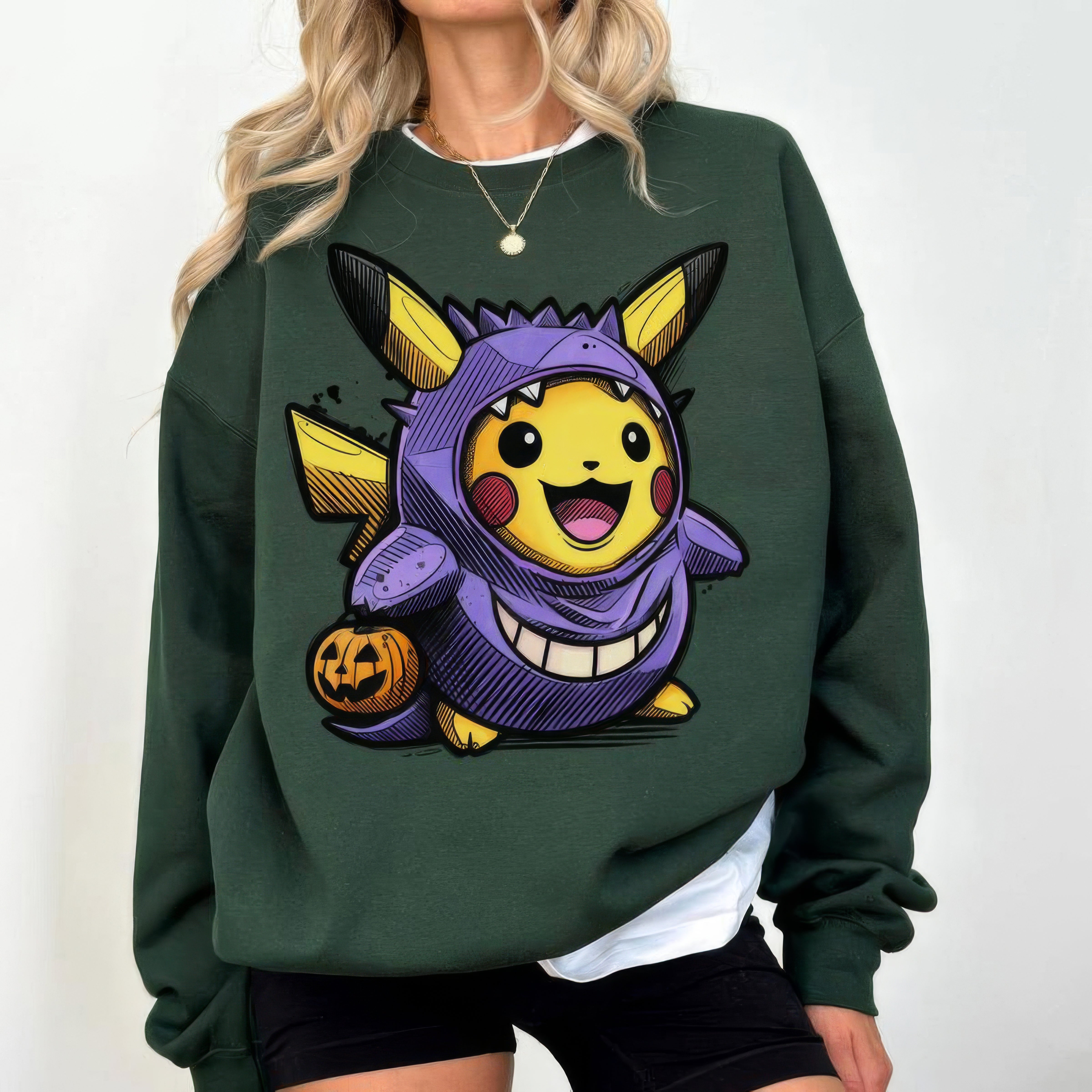 Halloween Lavender Town Anime Legends Pikachu Unisex T-Shirt,Crewneck,Hoodie,TS-C-671