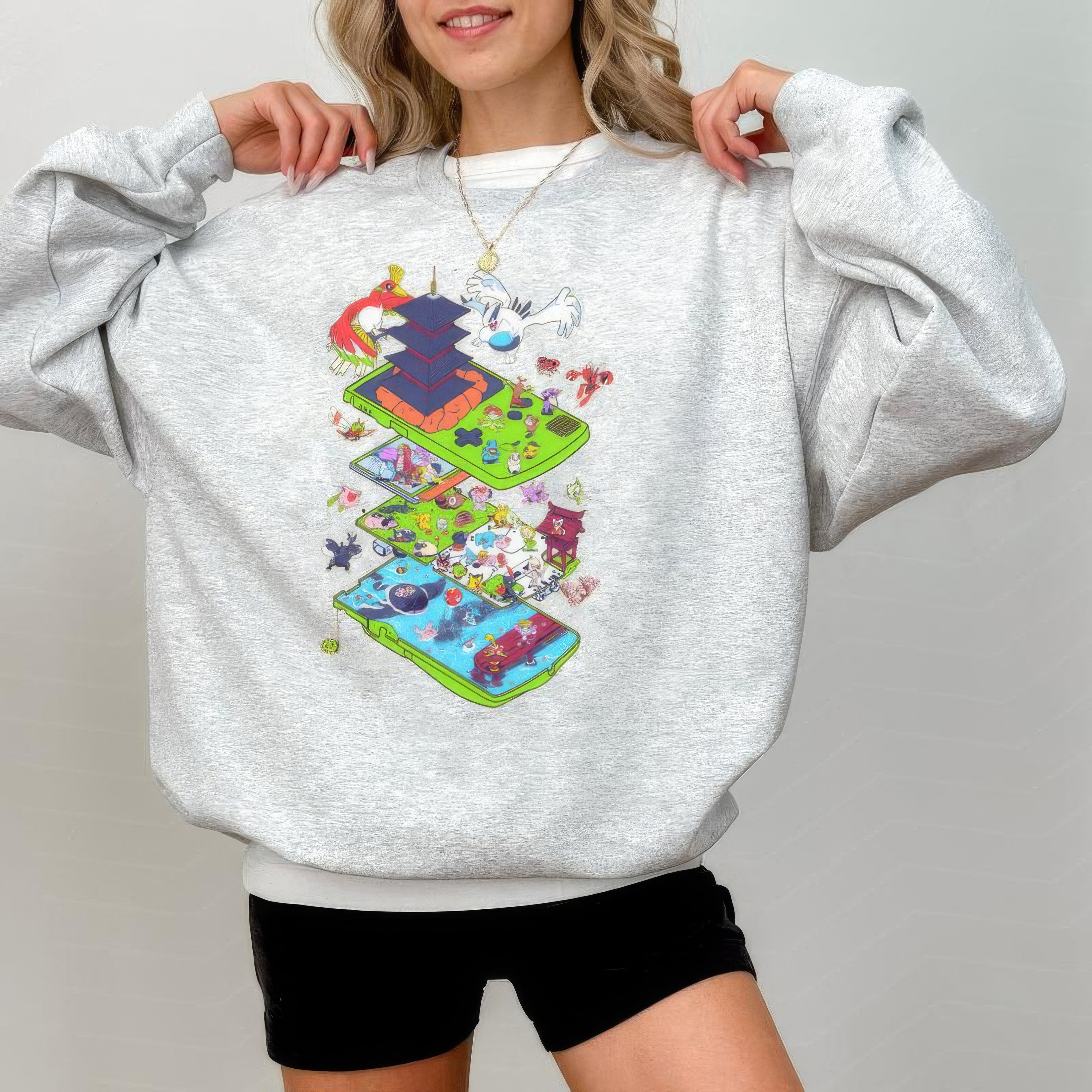 Retro Game Pokemon Unisex T-Shirt,Crewneck,Hoodie,For Pokemon Lovers,H-C-1033