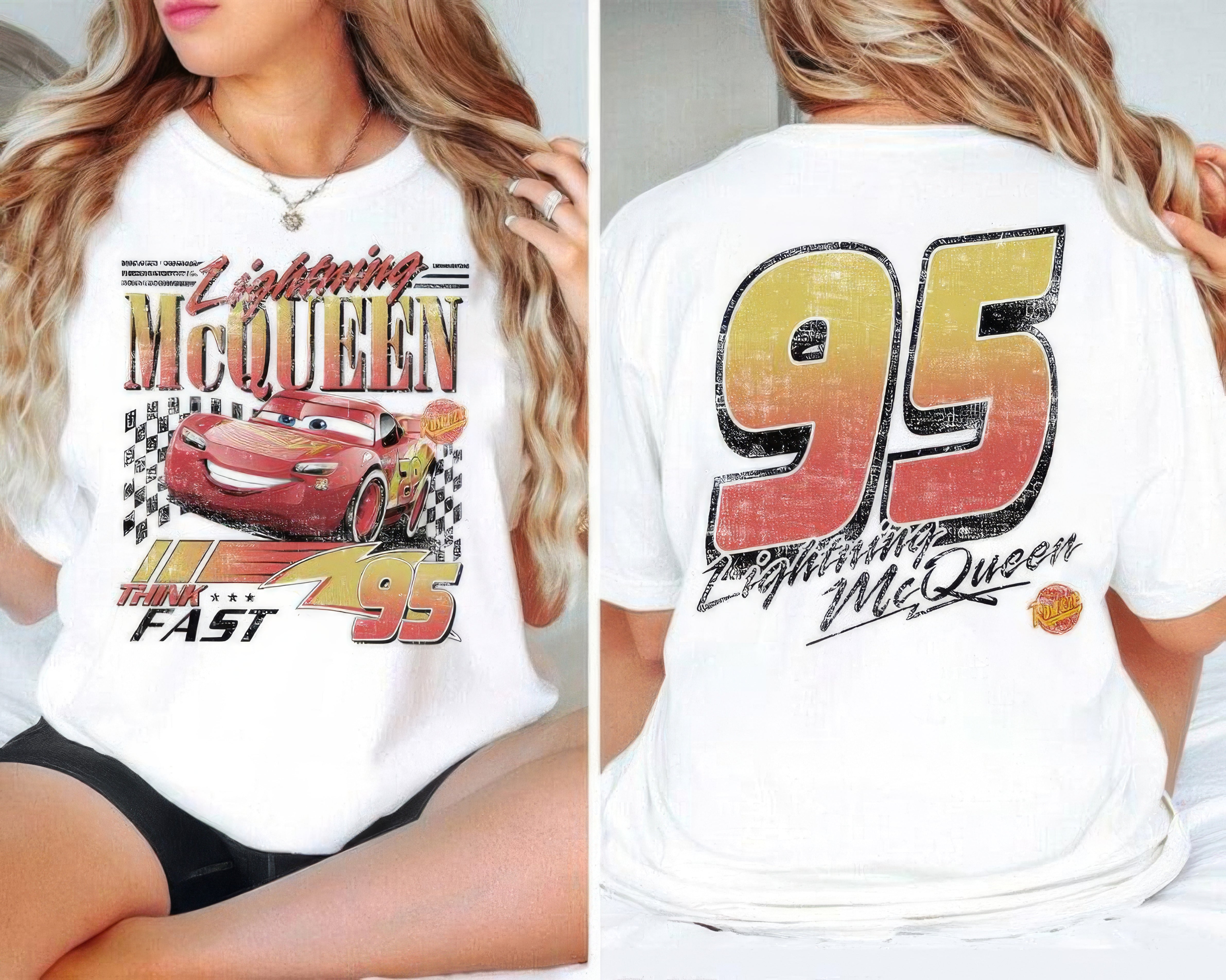 Vintage Lighting McQueen Cars Movie T-Shirt,Crewneck,Hoodie,TS-C-586