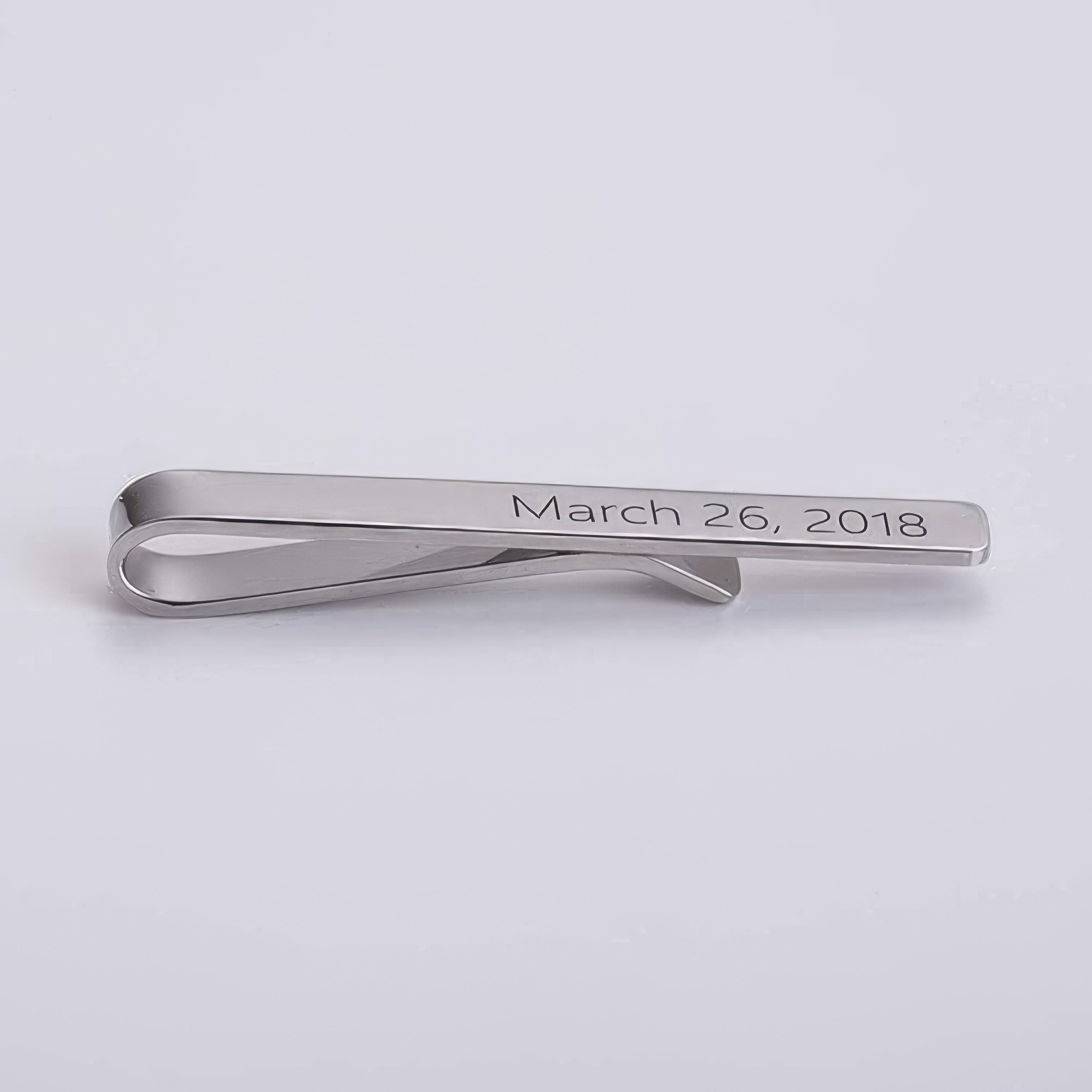 Personalized Tie Clips For Men, Custom Logo Handwriting Clip Tie Bar For Skinny Necktie Ties Engraved Free For Wedding Meeting Daily Life,J-A-287