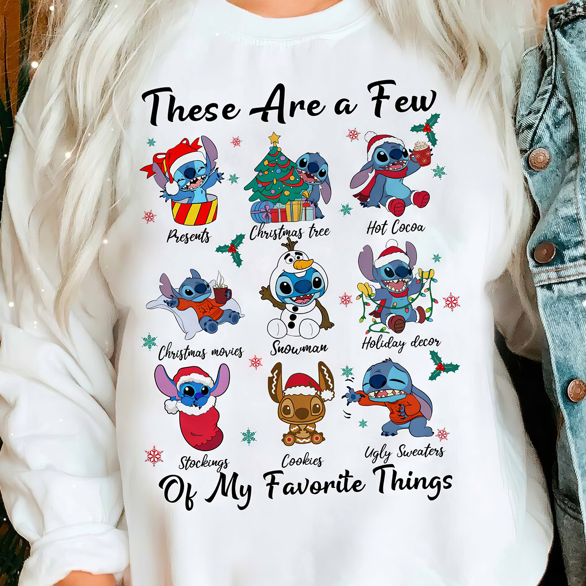 Stitch These Are A Few Of My Favorite Things T-Shirt,Crewneck,Hoodie For Gift,TS-C-419