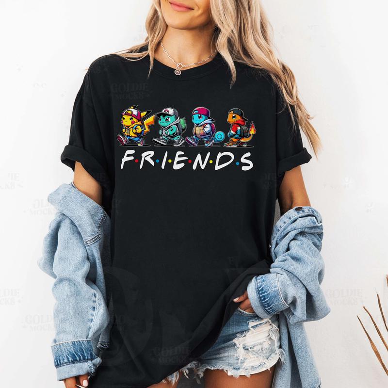 Friends POkemon Legends Vintage Unisex T-Shirt,Crewneck,Hoodie,H-C-740