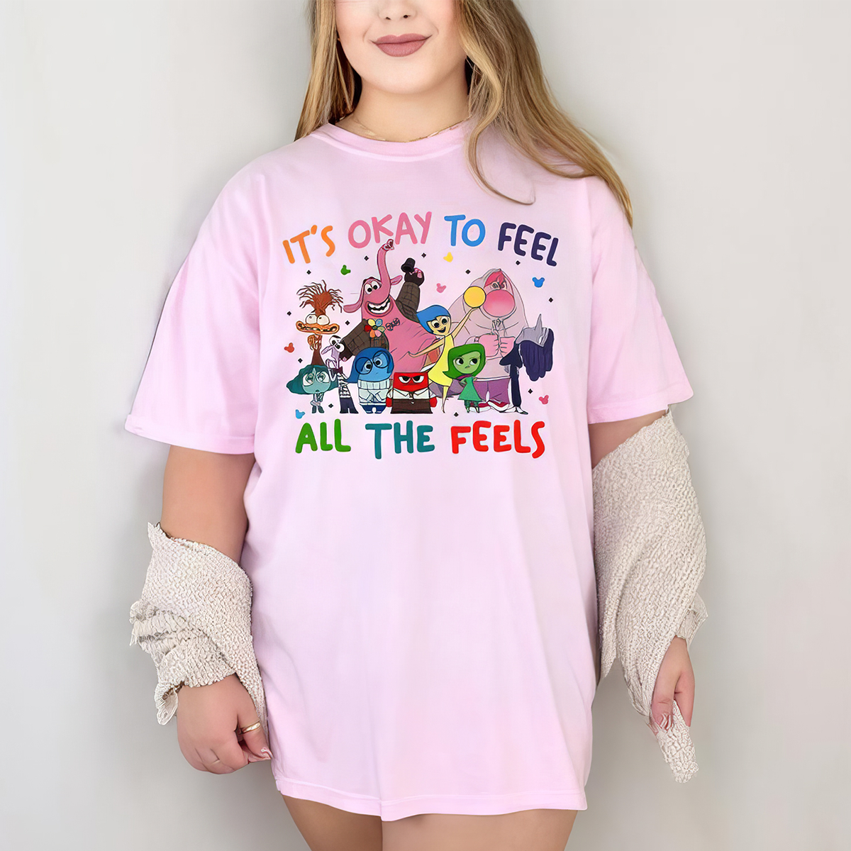 It's Okay To Feel All The Feels Mental Health Emotional Support T-Shirt,Crewneck,Hoodie,TS-C-632