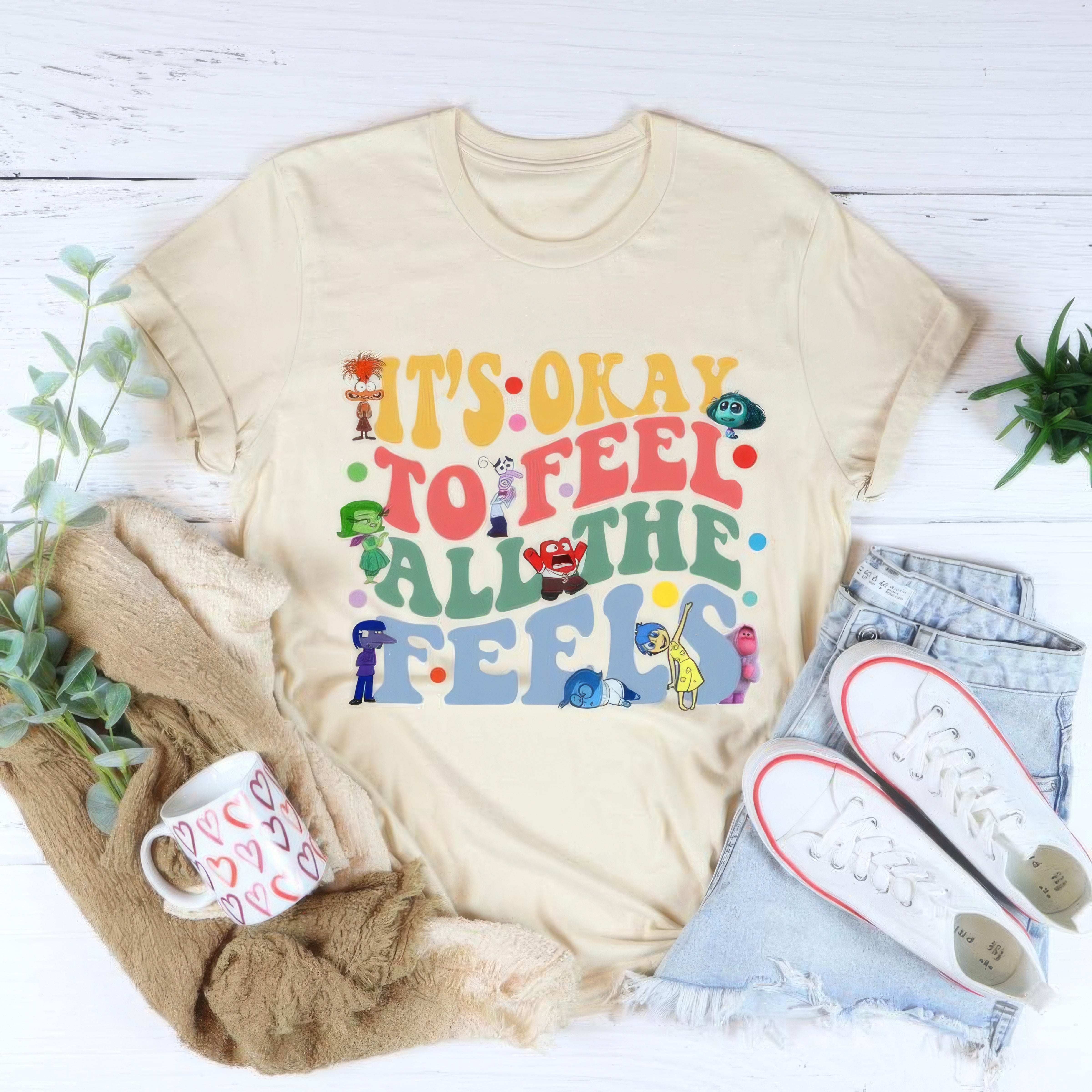 It's Okay To Feel All The Feels Emotional Support T-Shirt,Crewneck,Hoodie,TS-C-646