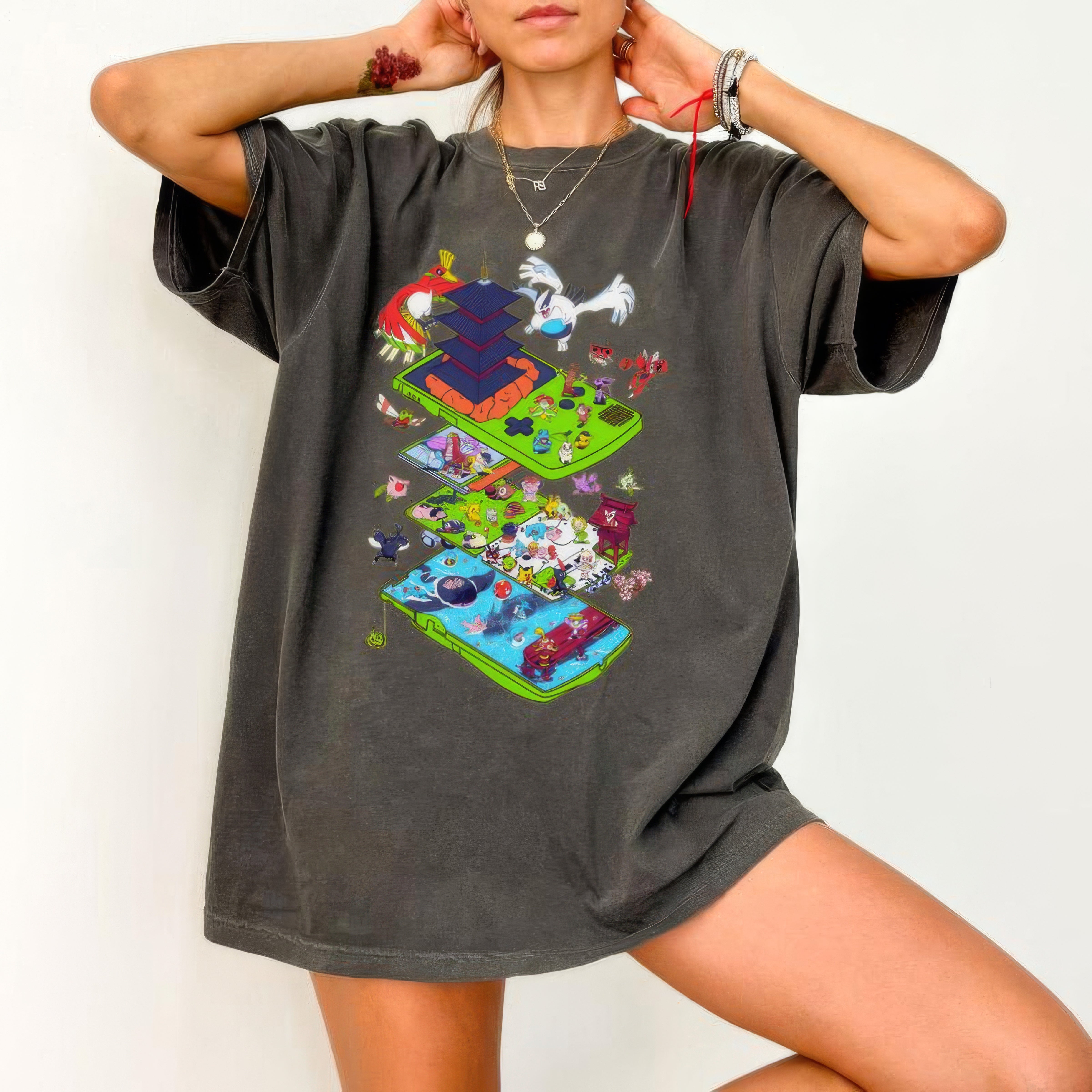 Retro Game Pokemon Unisex T-Shirt,Crewneck,Hoodie,For Pokemon Lovers,H-C-1033