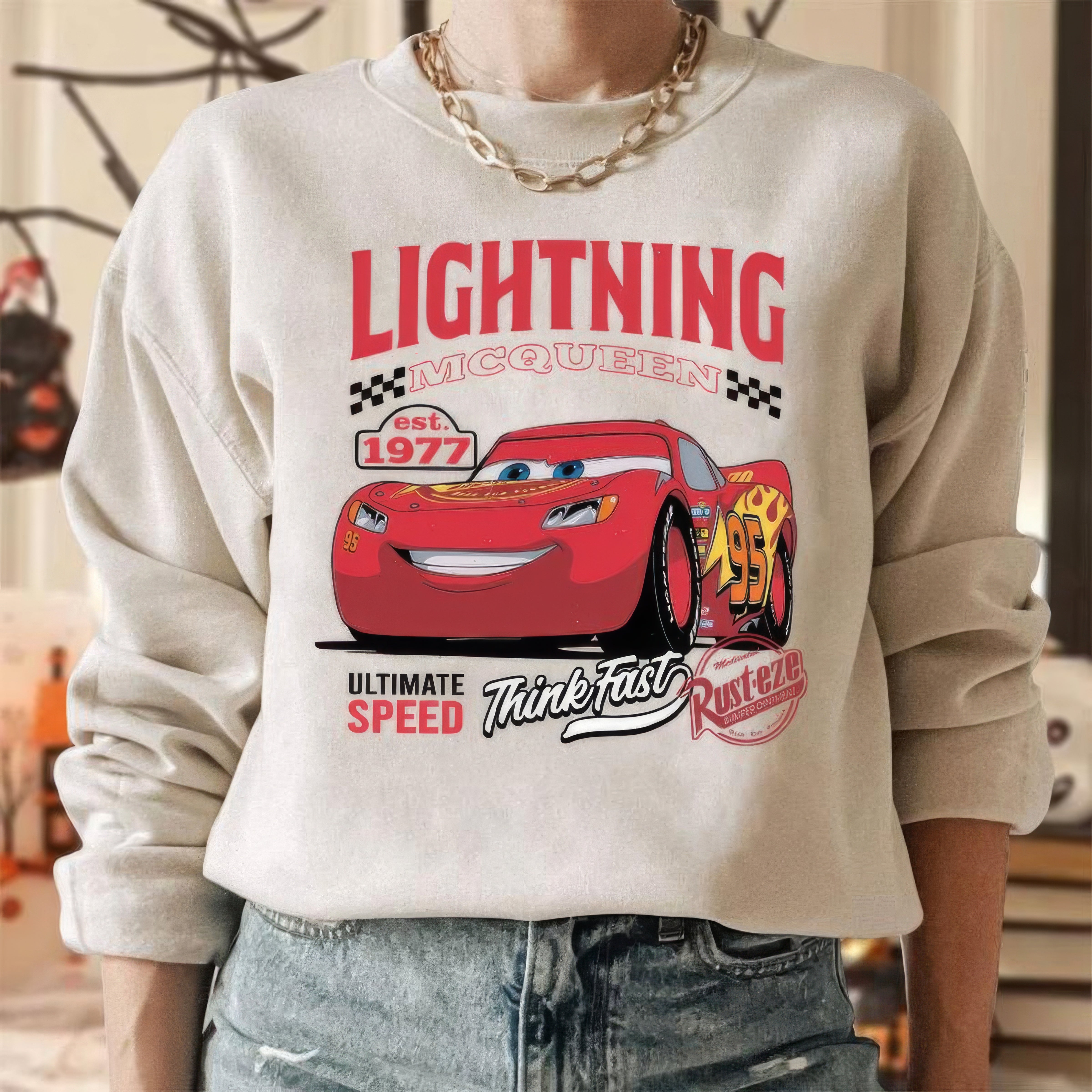 Lighting McQueen Cars Movie T-Shirt,Crewneck,Hoodie,TS-C-581