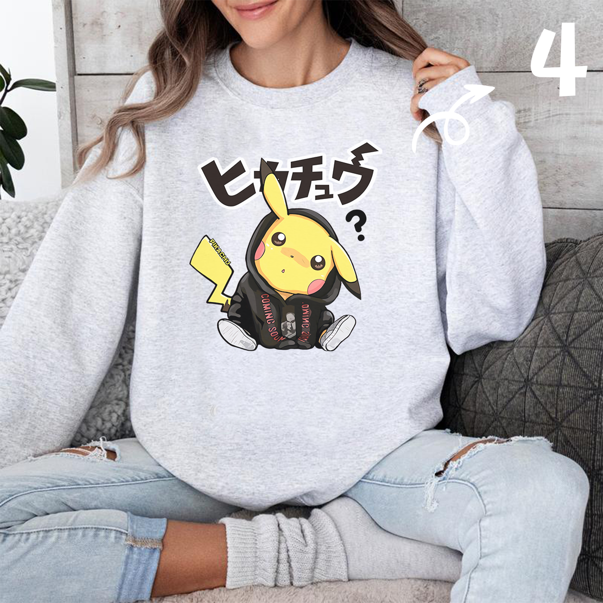 Pikachu In Vibrant Fashion Cute Pokémon Unisex T-Shirt,Crewneck,Hoodie,H-C-772