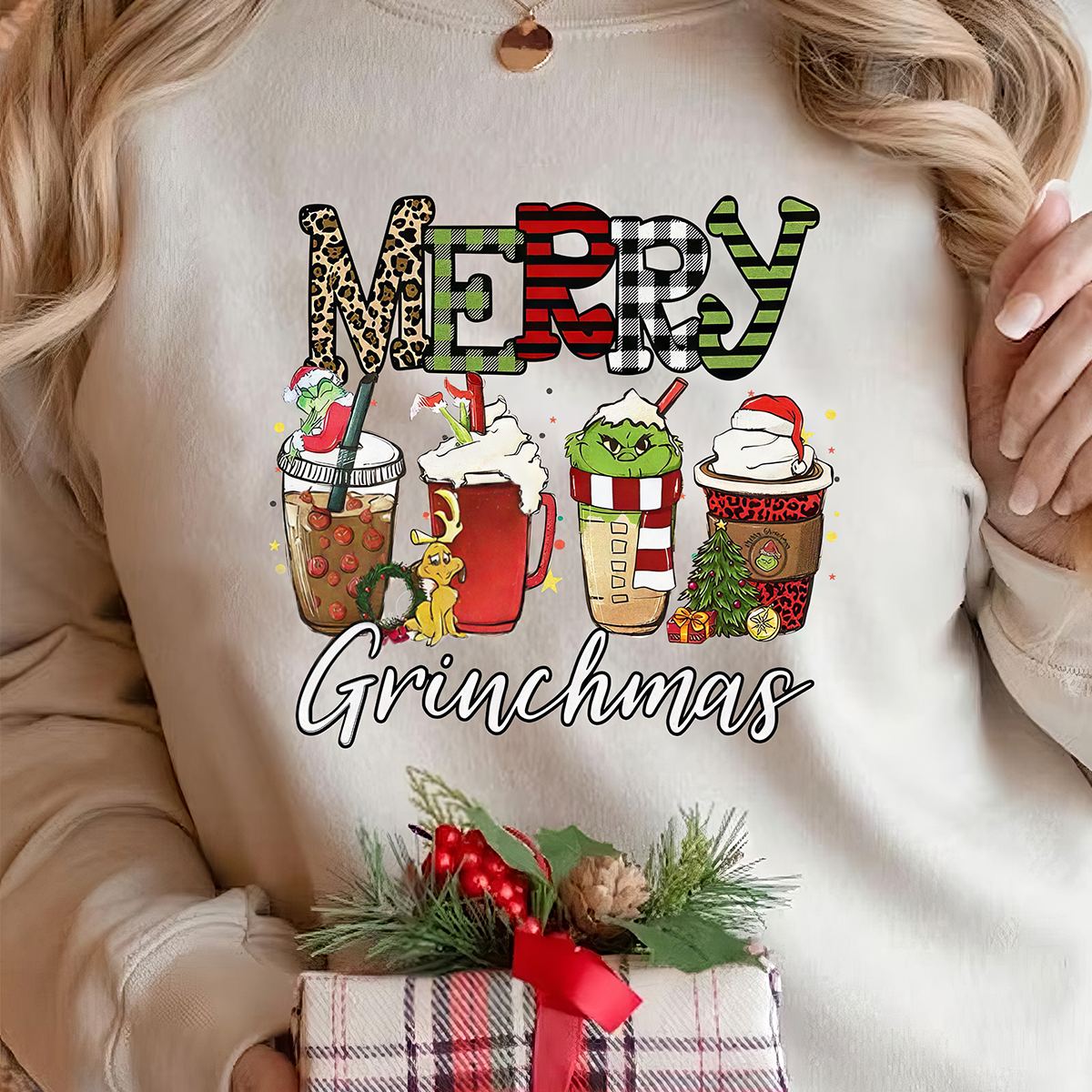 Merry Grinchmas T-Shirt,Crewneck,Hoodie For Christmas Gift,TS-C-370