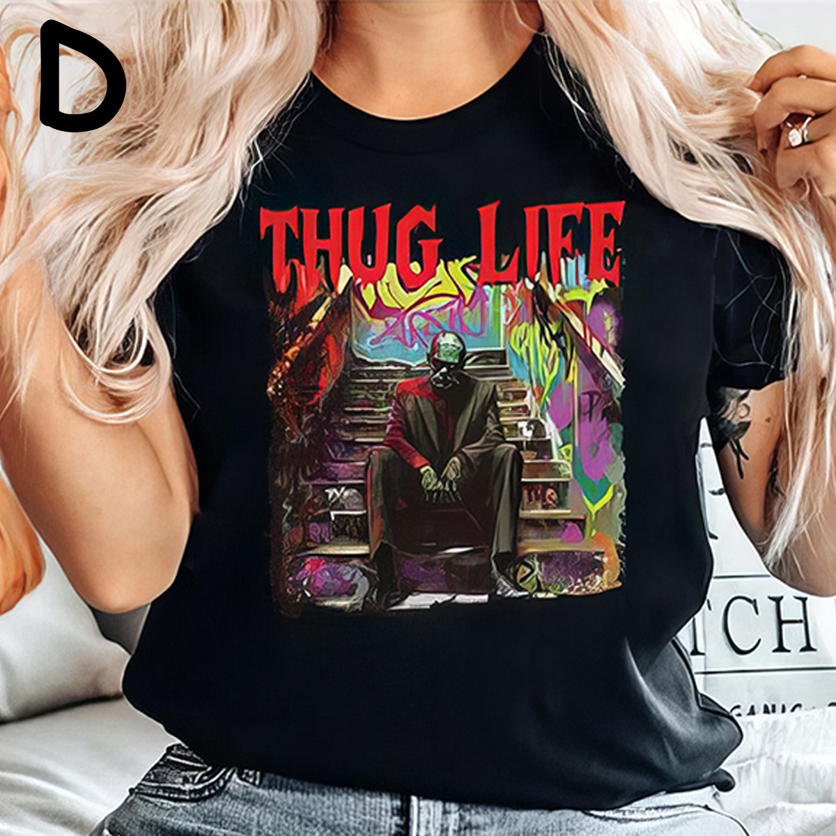 THUG LIFE Halloween Horror Characters T-shirt,Crewneck,Hoodie,TS-C-084