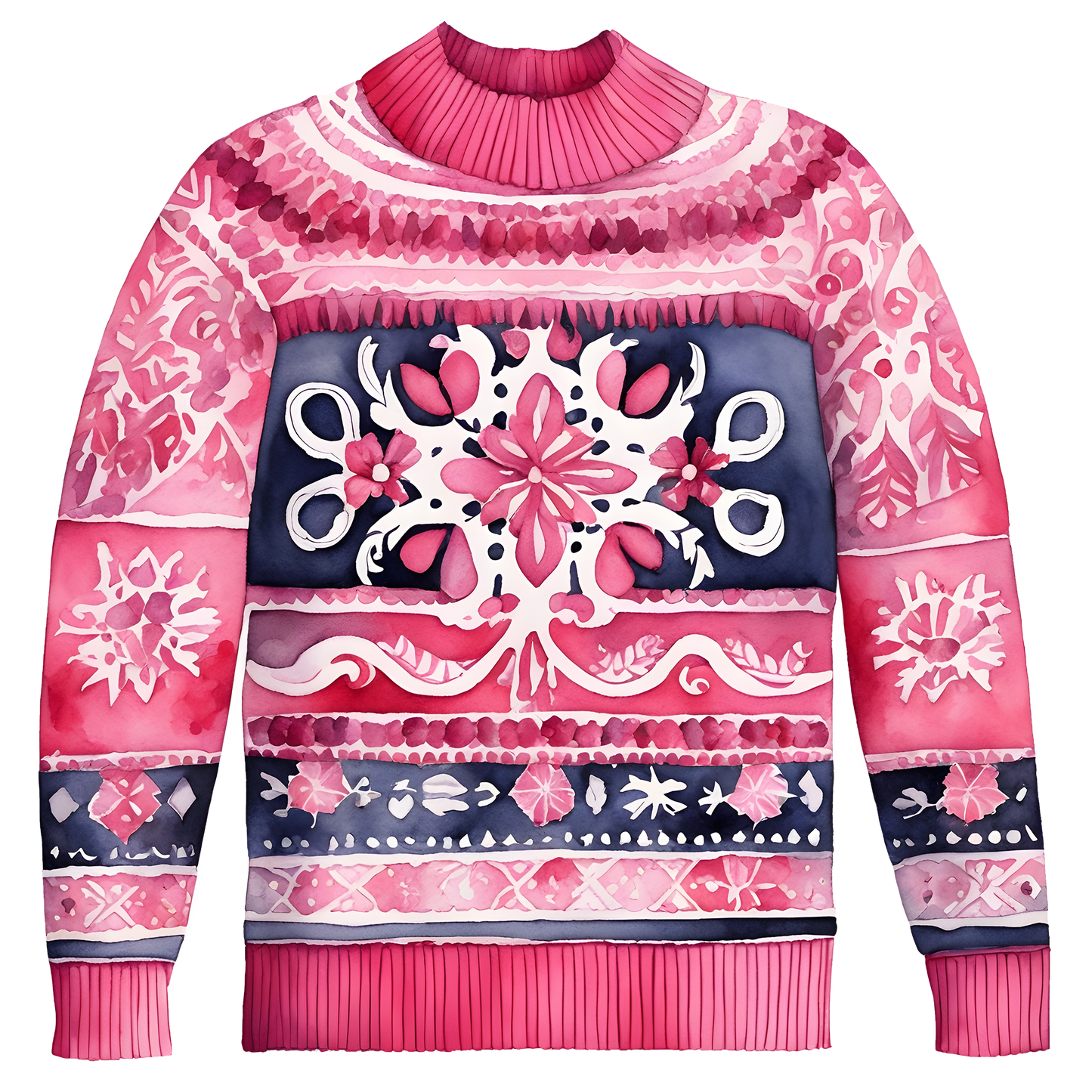 Charming Floral Ugly Christmas Sweater,A Thoughtful Gift For Your Loved Ones This Winter,TS-C-683