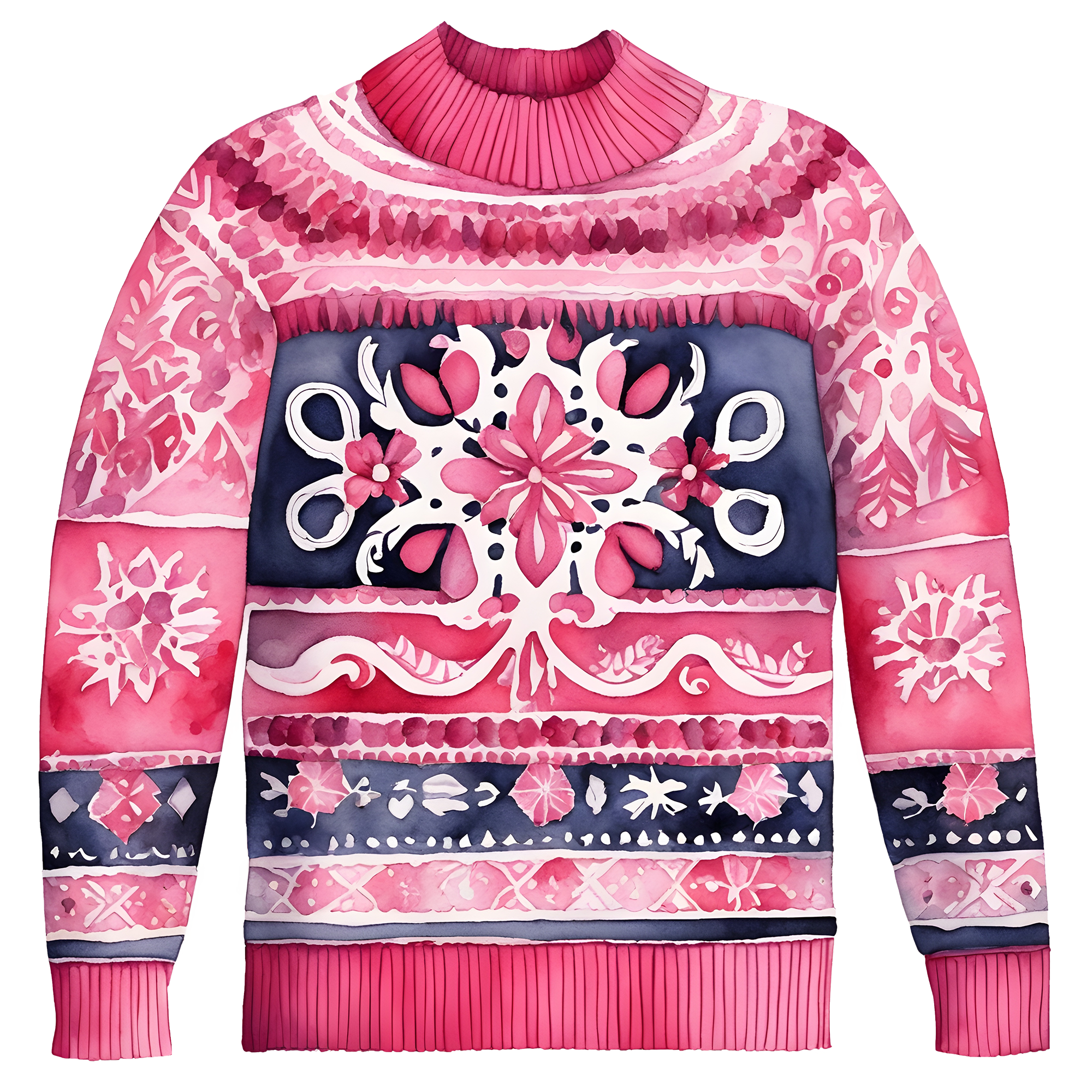 Charming Floral Ugly Christmas Sweater,A Thoughtful Gift For Your Loved Ones This Winter,TS-C-683