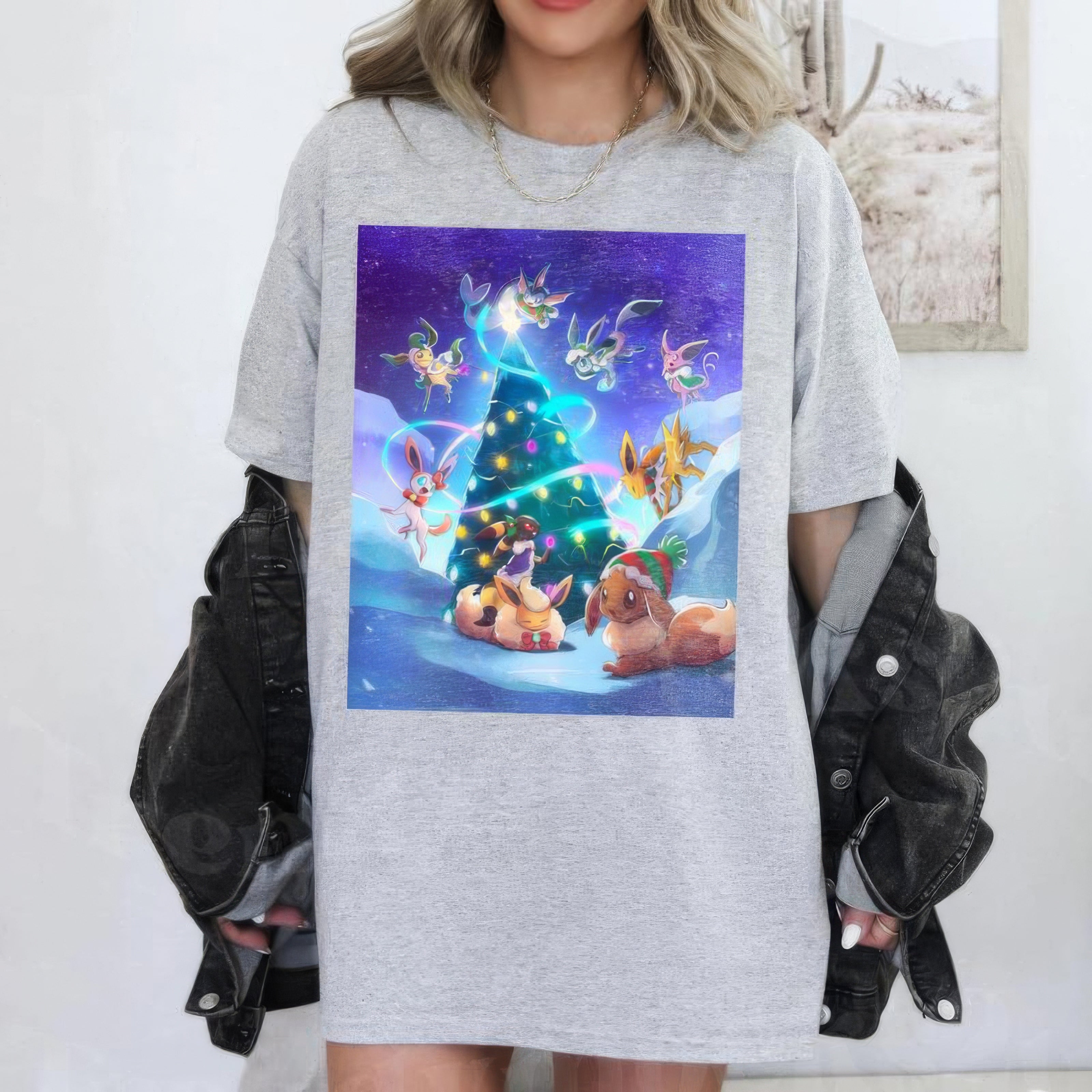 Eevee EvolutiOns Christmas Vintage Unisex T-Shirt,Crewneck,Hoodie For Gift,H-C-1037