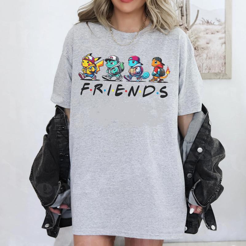 Friends POkemon Legends Vintage Unisex T-Shirt,Crewneck,Hoodie,H-C-740