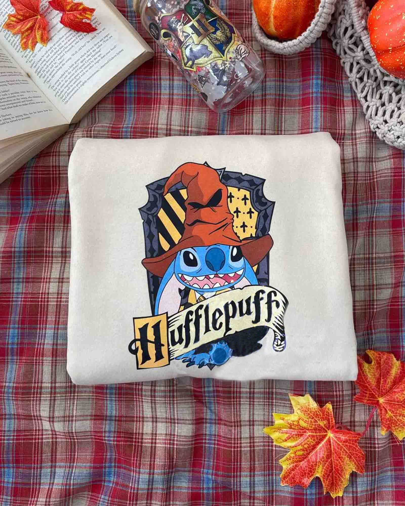 Sweat à capuche Stitch Harry Potter Les quatre maisons de Poudlard, HC-107