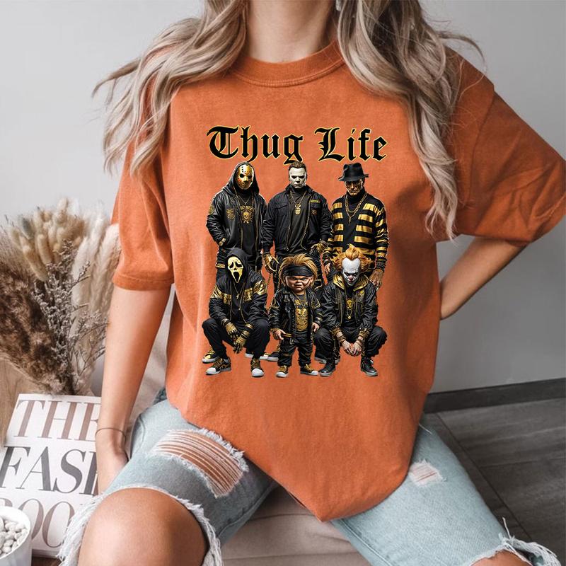 Thug Life Halloween Ghost Face Vintage Scary T-Shirt,Crewneck,Hoodie,TS-C-251