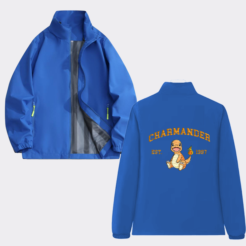 Charmander Adorable Anime-Themed Embroidered T-Shirt,Crewneck,Hoodie-Trendy Versatile and a Thoughtful Gift for Friends,H-C-715