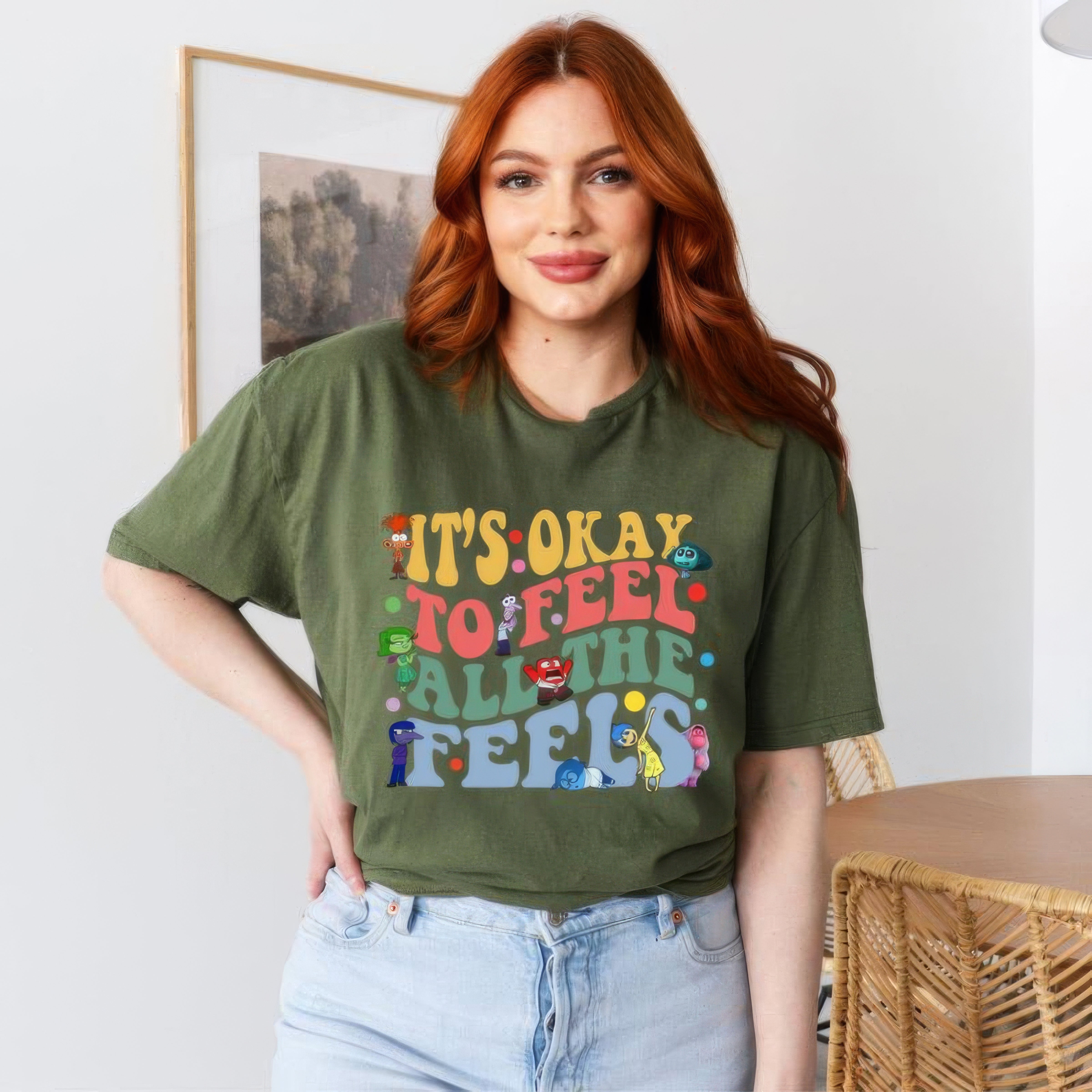 It's Okay To Feel All The Feels Emotional Support T-Shirt,Crewneck,Hoodie,TS-C-646