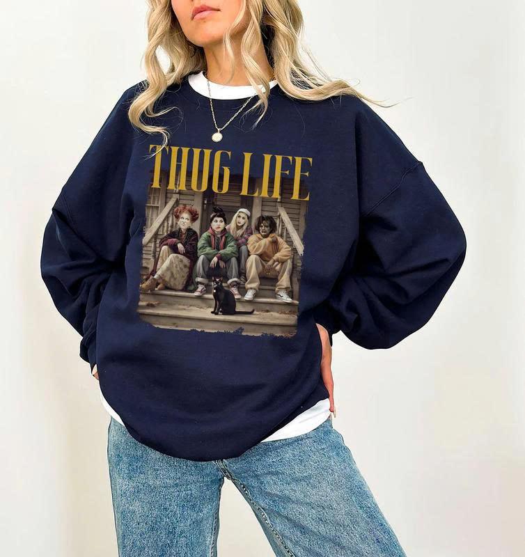 Thug Life Golden Girl Bad Witches Halloween Vintage Crewneck,TS-C-121