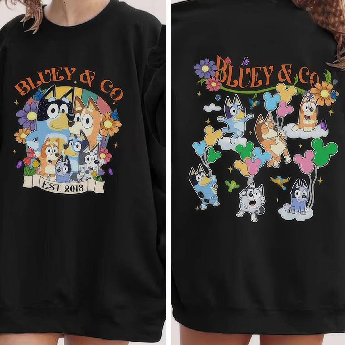 Bluey And Co Est 2018 Heeler Toddler Birthday Matching T-Shirt,Crewneck,Hoodie,TS-C-548