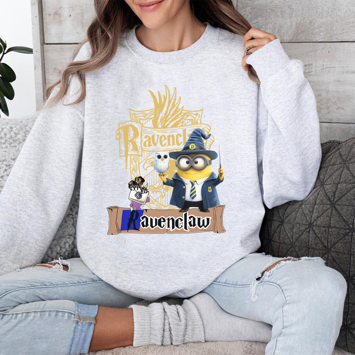 Adorable And Whimsical Minions Meet The Four Houses Of Harry Potter T-Shirt,Crewneck,Hoodie,TS-C-690