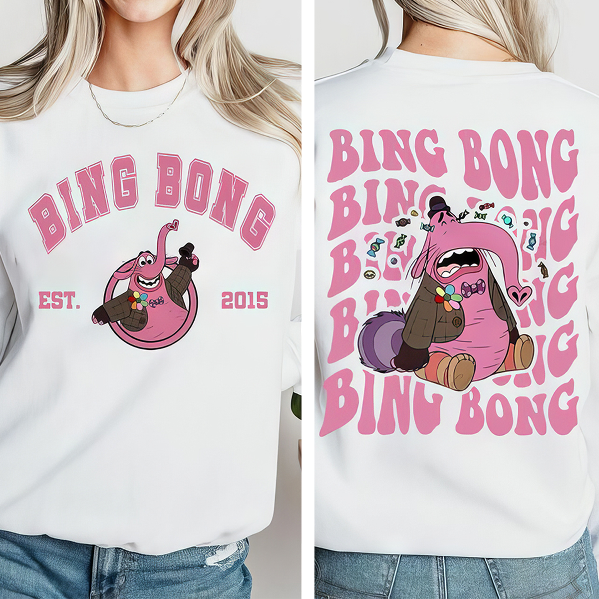 Bing Bong Inside Out 2 Sided Characters Health Every Day Emotions T-Shirt,Crewneck,Hoodie,TS-C-624