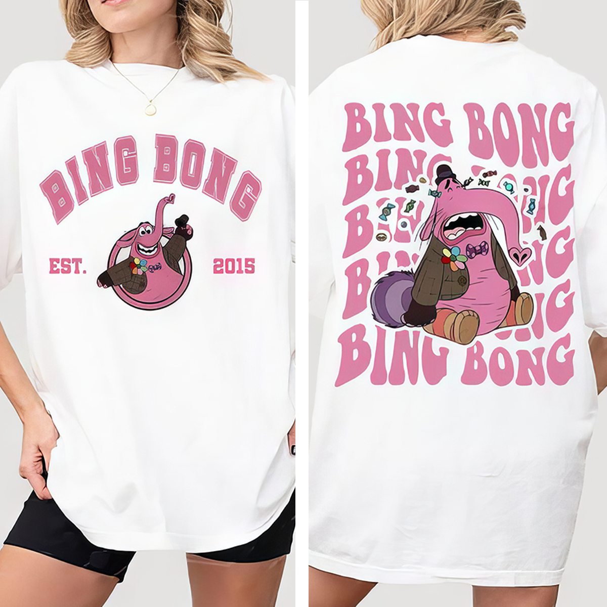 Bing Bong Inside Out 2 Sided Characters Health Every Day Emotions T-Shirt,Crewneck,Hoodie,TS-C-624