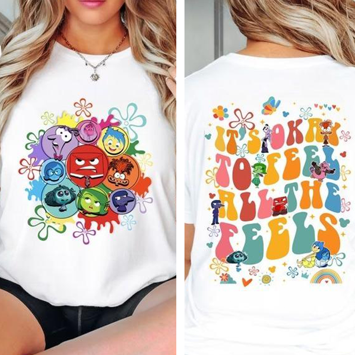 It's Okay To Feel All The Feels 2 Slides Mental Health Awareness Emotions T-Shirt,Crewneck,Hoodie,TS-C-588