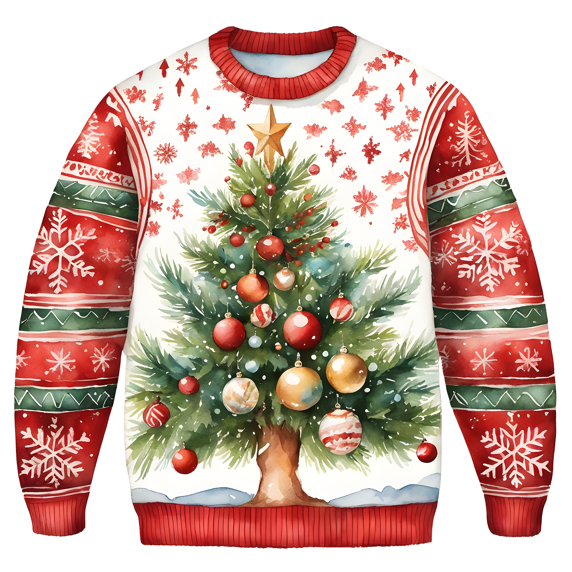 Joyful Christmas Tree Theme Sweater,For Festive Vibes,TS-C-679