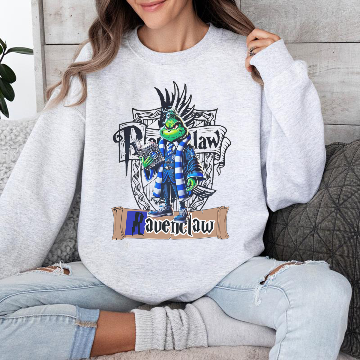 Funny Grinch × Harry Potter Four Houses Collaboration T-Shirt,Crewneck,Hoodie,Gift for Loyal Fans,TS-C-667