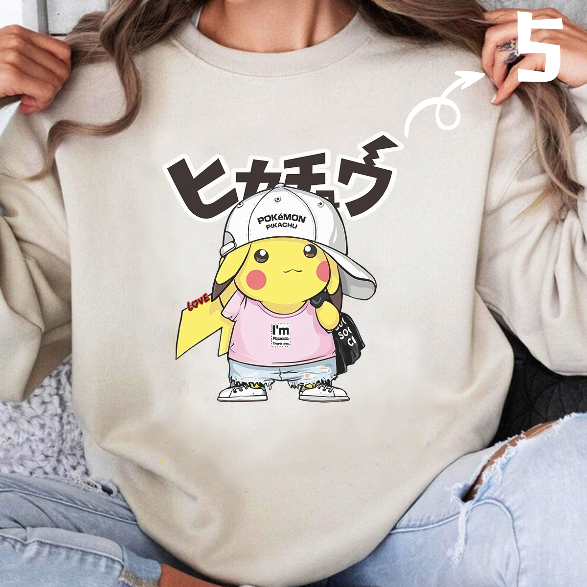 Pikachu In Vibrant Fashion Cute Pokémon Unisex T-Shirt,Crewneck,Hoodie,H-C-772