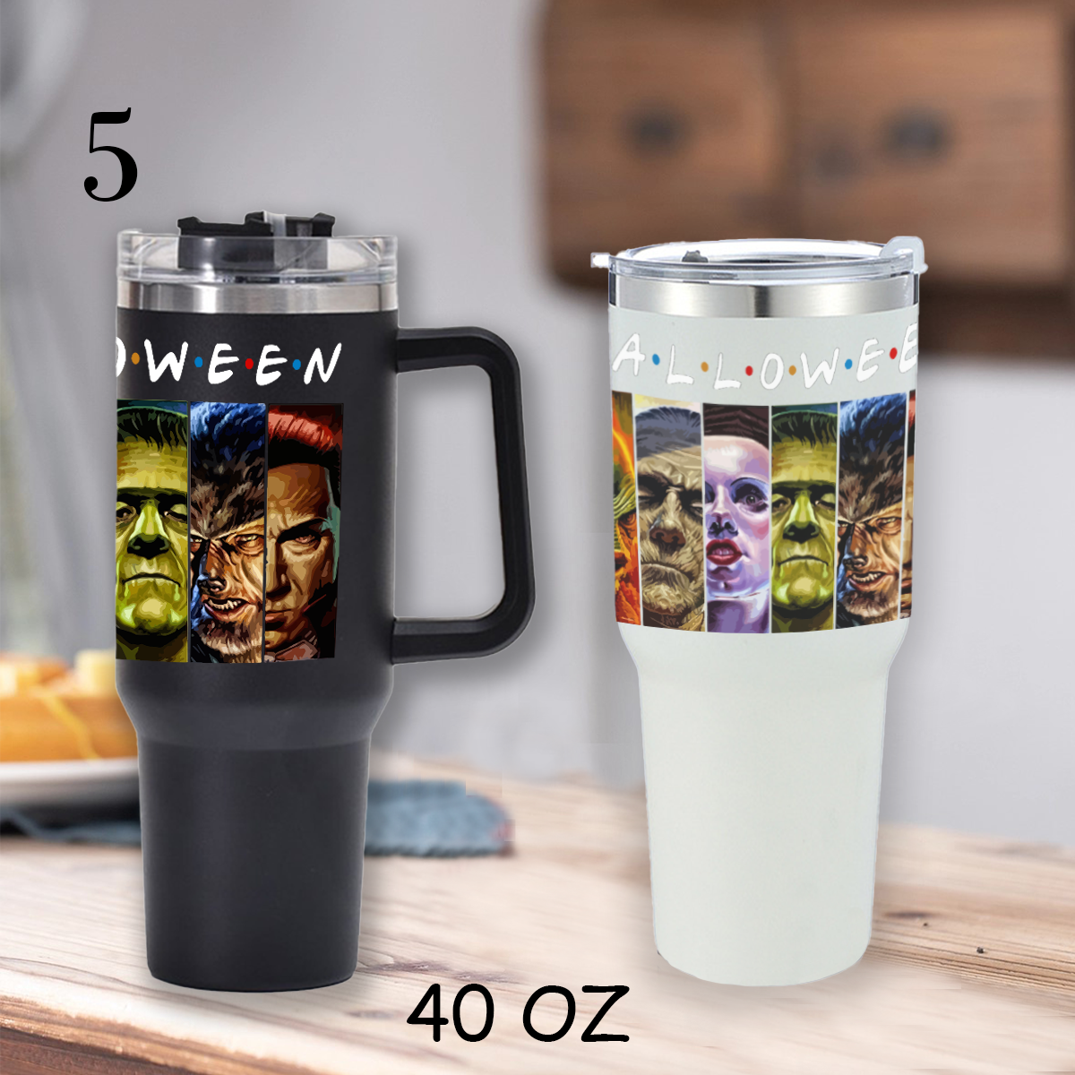 Friends Thug Life Horror Character Halloween Insulated Tumbler,D-C-456