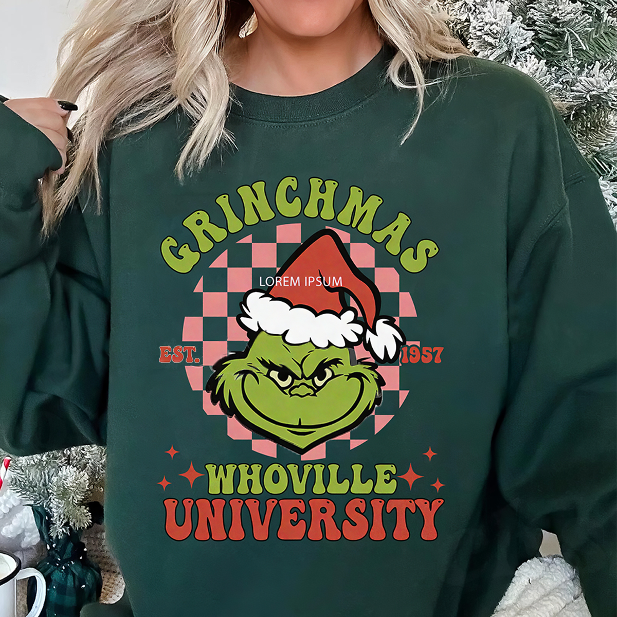 Grinchmas Whoville University T-Shirt,Crewneck,Hoodie For Gift,TS-C-366