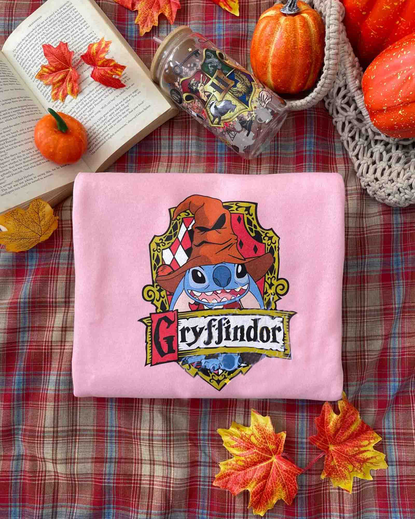 Sweat à capuche Stitch Harry Potter Les quatre maisons de Poudlard, HC-107