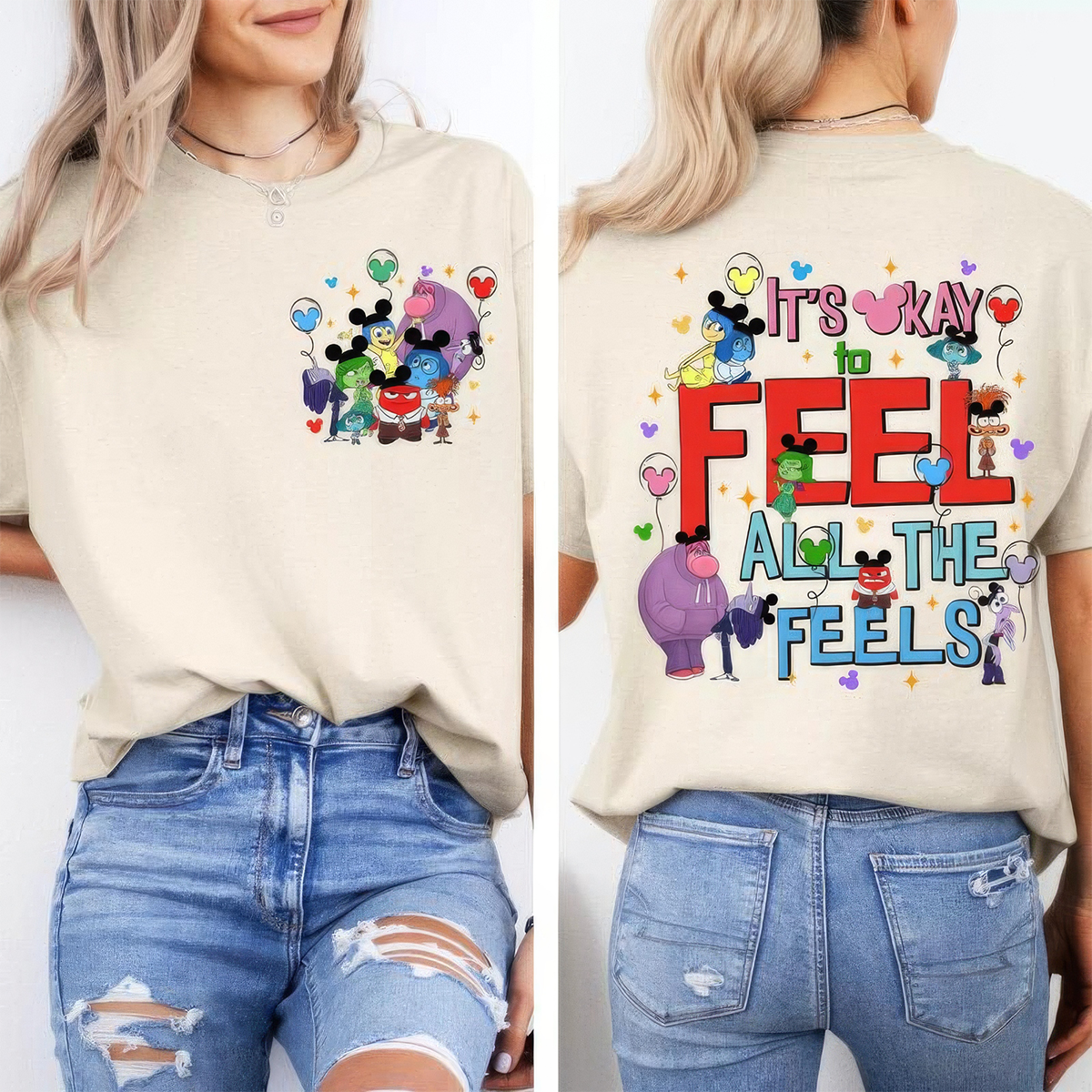 It's Okay To Feel All The Feels Emotional Support Feelings T-Shirt,Crewneck,Hoodie,TS-C-606