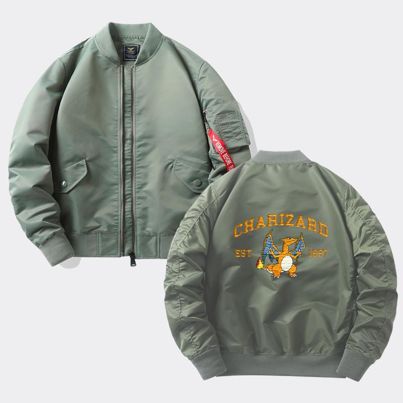Charizard Adorable Anime-Themed Embroidered T-Shirt,Crewneck,Hoodie-Trendy Versatile and a Thoughtful Gift for Friends,H-C-714