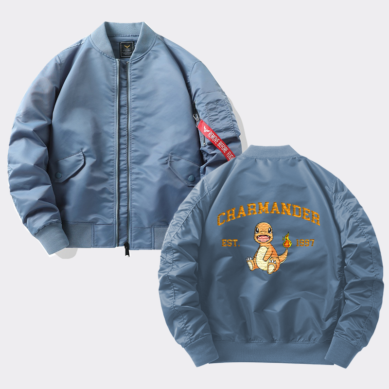 Charmander Adorable Anime-Themed Embroidered T-Shirt,Crewneck,Hoodie-Trendy Versatile and a Thoughtful Gift for Friends,H-C-715