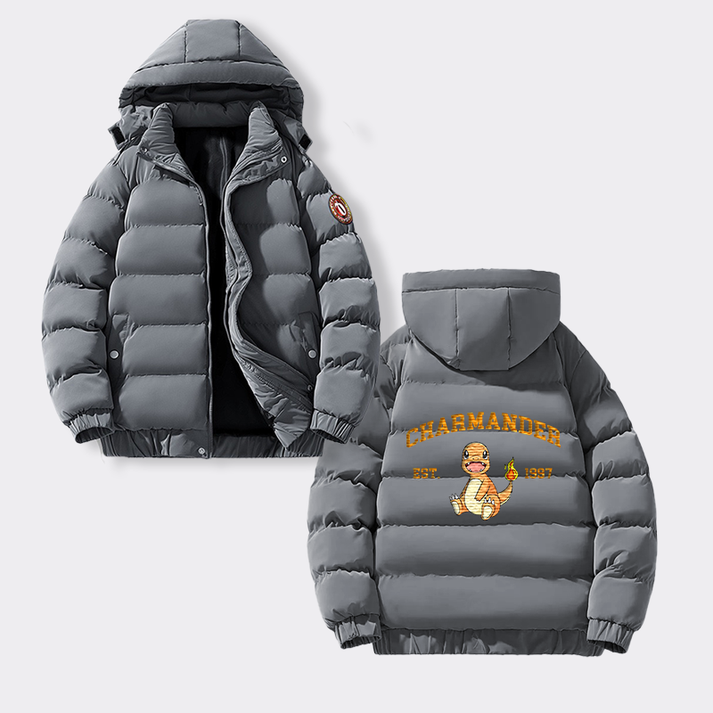 Charmander Adorable Anime-Themed Embroidered T-Shirt,Crewneck,Hoodie-Trendy Versatile and a Thoughtful Gift for Friends,H-C-715