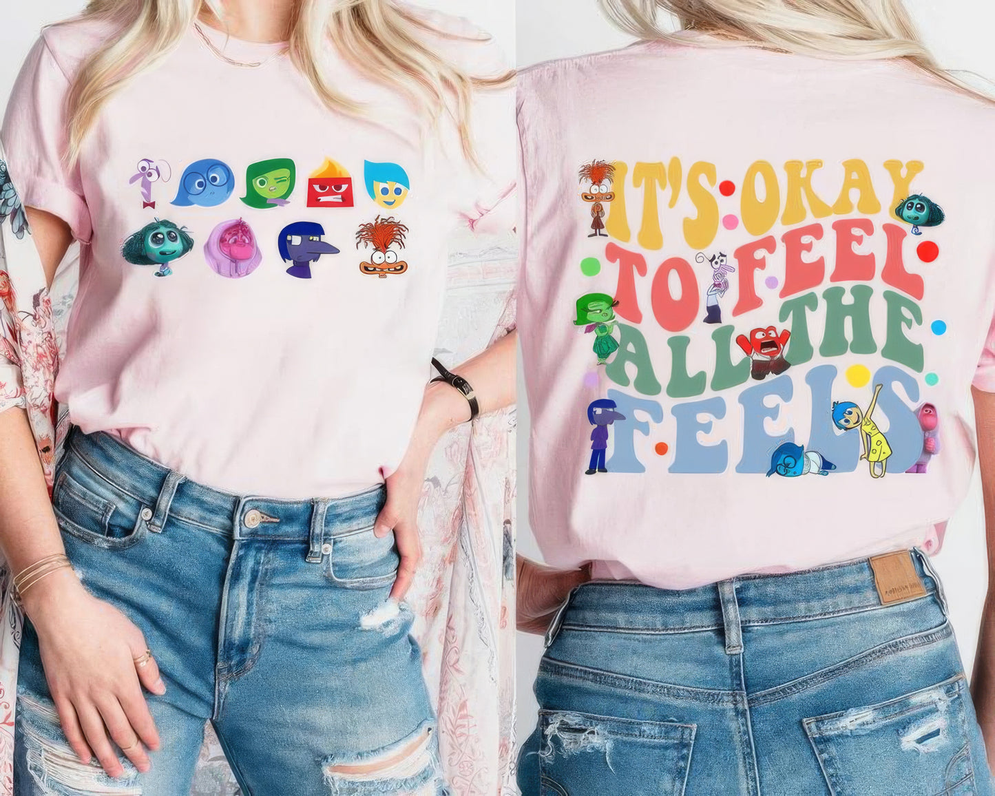 It's Okay To Feel All The Feels Emotional Support T-Shirt,Crewneck,Hoodie,TS-C-647