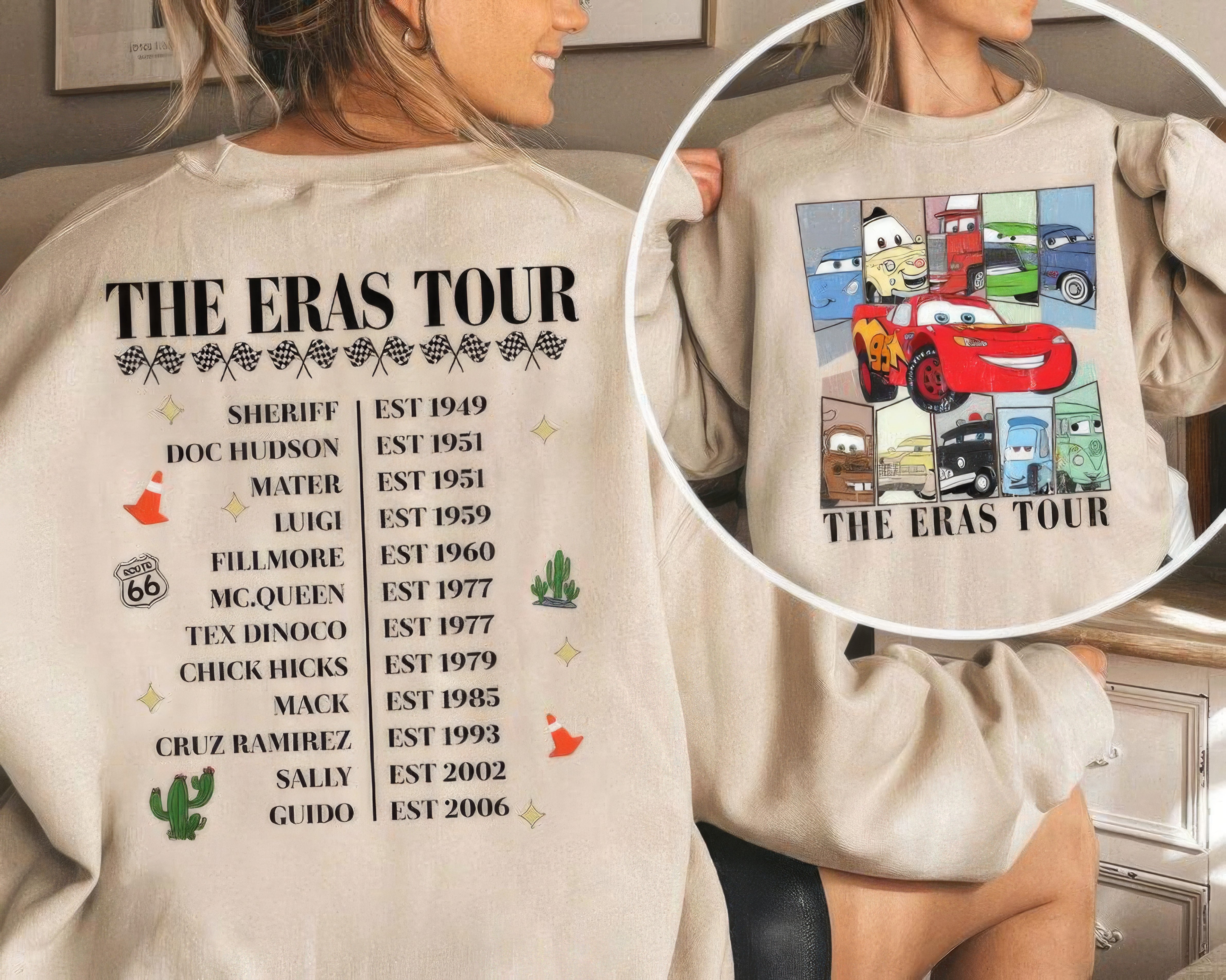 The Eras Tour McQueen Movie Cars T-Shirt,Crewneck,Hoodie,TS-C-577