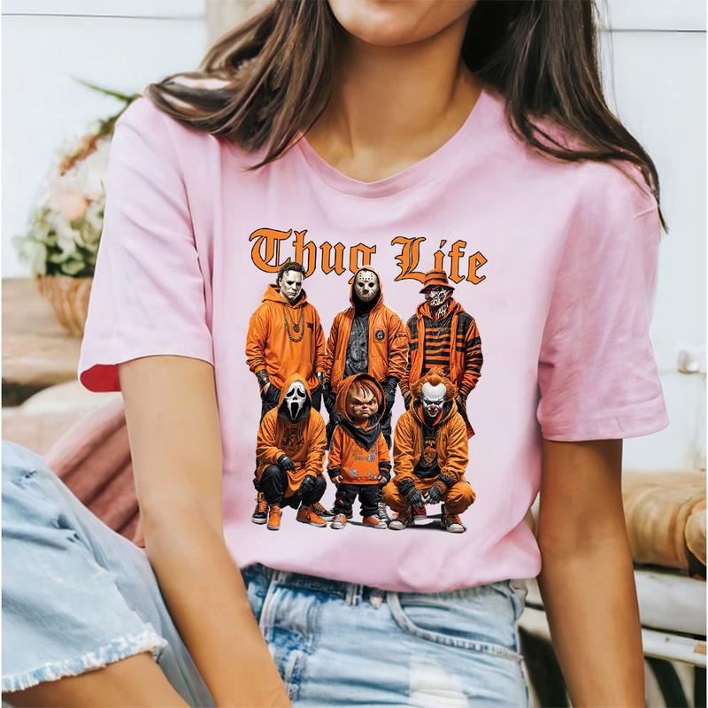 Halloween Thug Life Horror Characters Graphic T-Shirt,Crewneck,Hoodie,TS-C-284