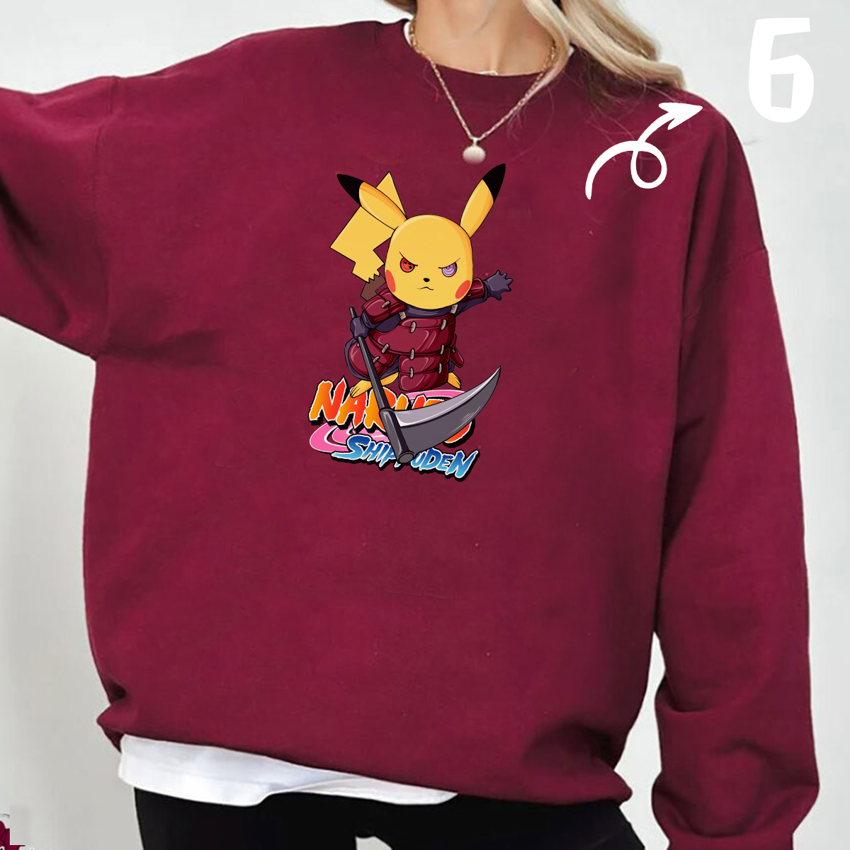 Naruto Shippuden Collaboration Cool Pikachu Unisex T-Shirt,Crewneck,Hoodie,H-C-778