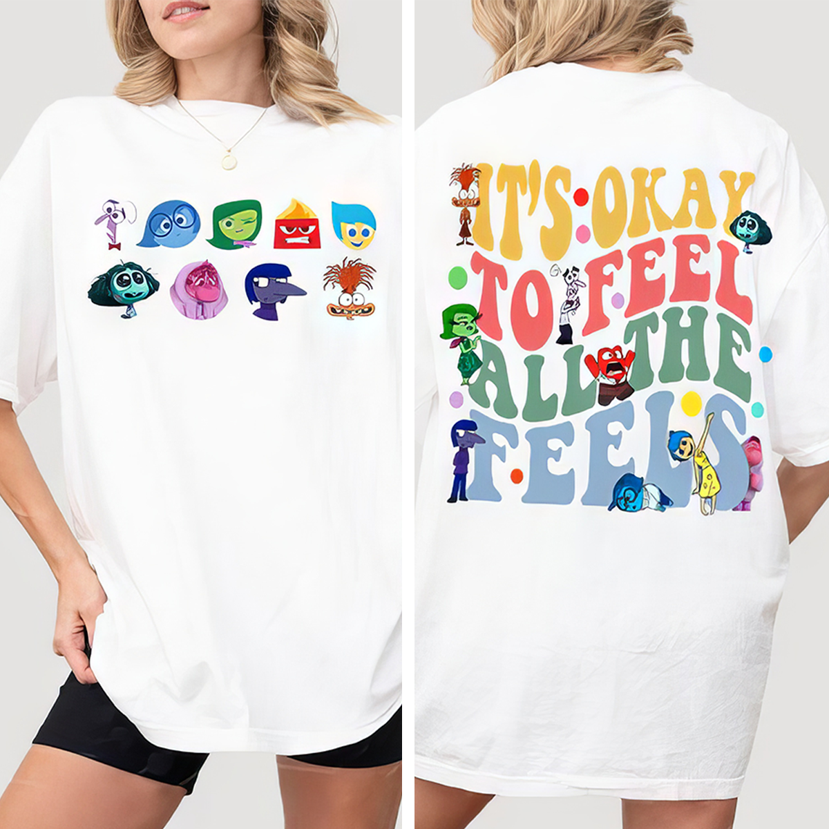 It's Okay To Feel All The Feels Emotional Support Two-Sided T-Shirt,Crewneck,Hoodie,TS-C-640